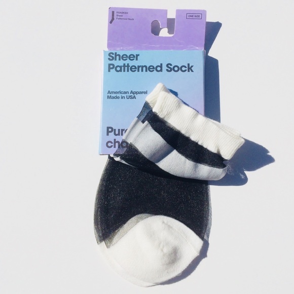 American apparel sheer patterned socks - Picture 4 of 6